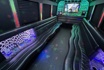 Bossier City Limo Bus Interior