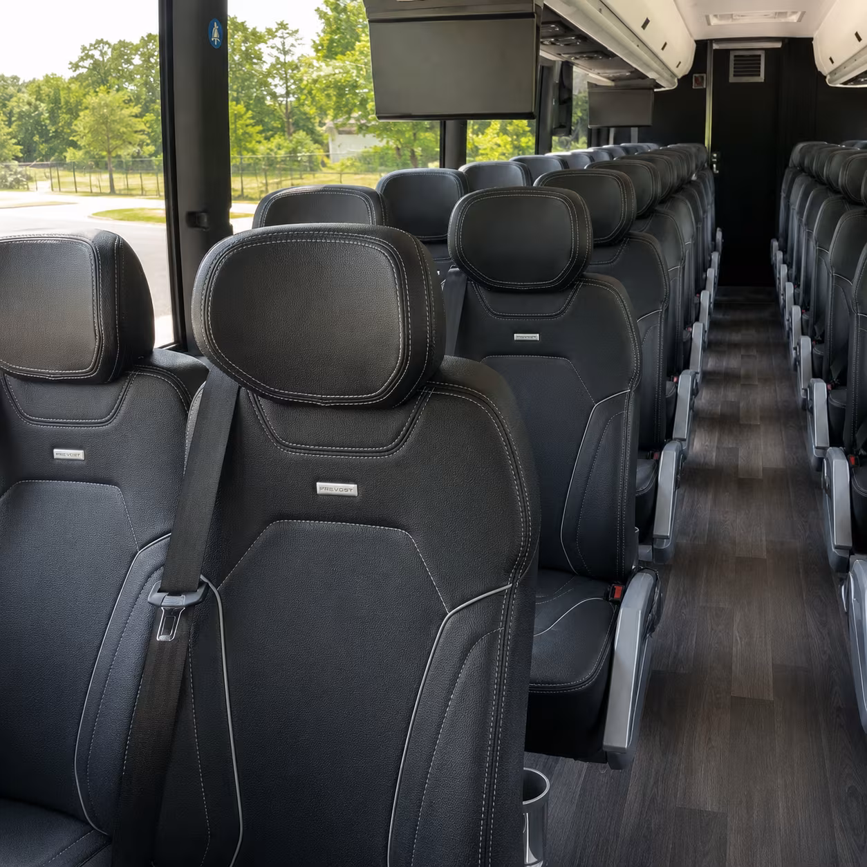 bossier city charter bus rental interior