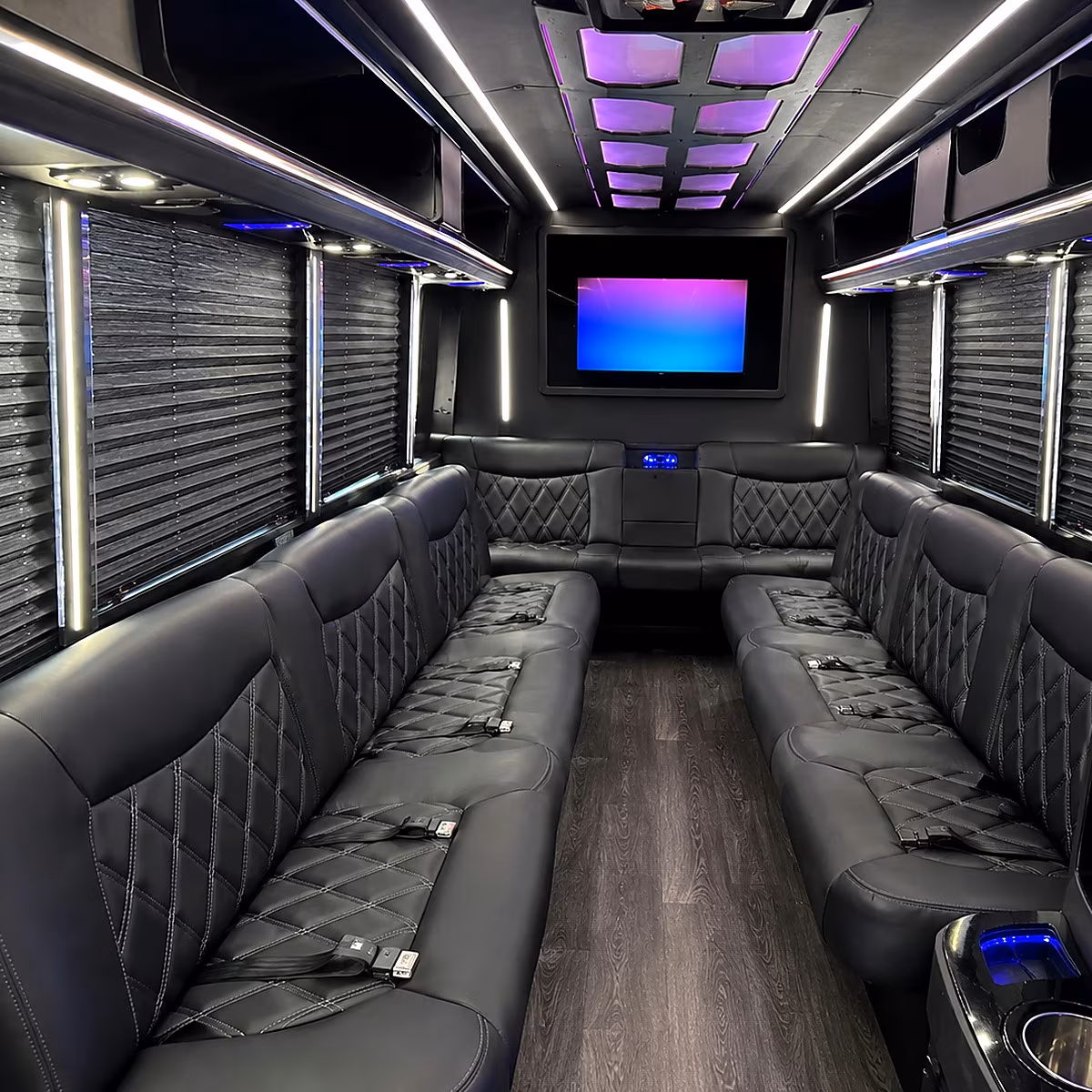 bossier city party bus rental interior